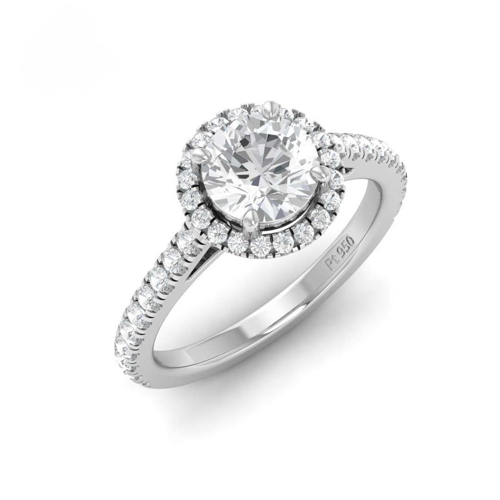 Round Diamond Halo Engagement Ring AAC00085