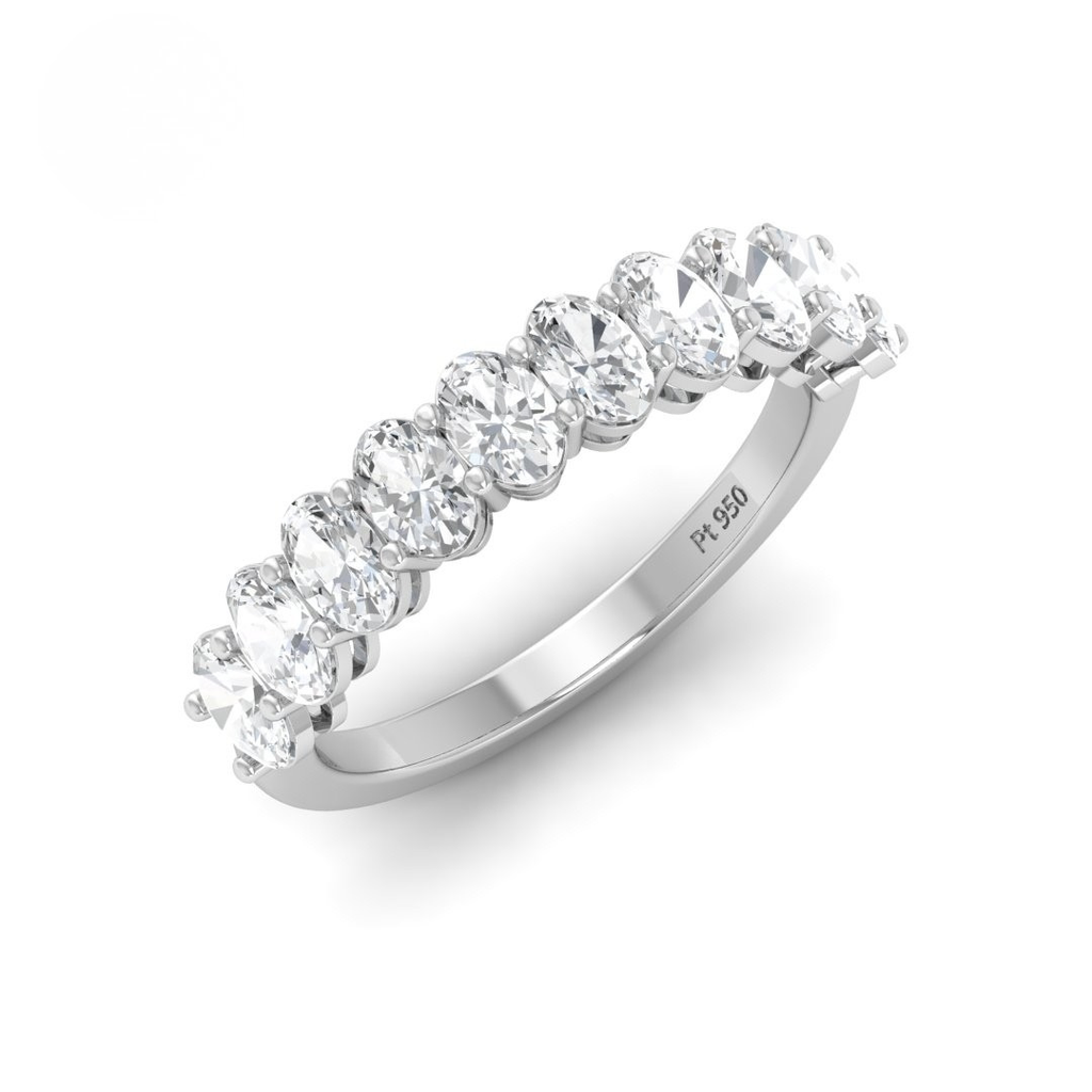 1.50 Ct Oval cut wedding band  AAC00033