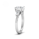  Round Cut Diamond Engagement Ring With Tapering Baguettes Cut Side Diamond AAC00034 