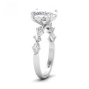 Cushion Cut Diamond with a Marquise Cut Diamond Band AAC00101  