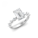 Cushion Cut Diamond with a Marquise Cut Diamond Band AAC00101  
