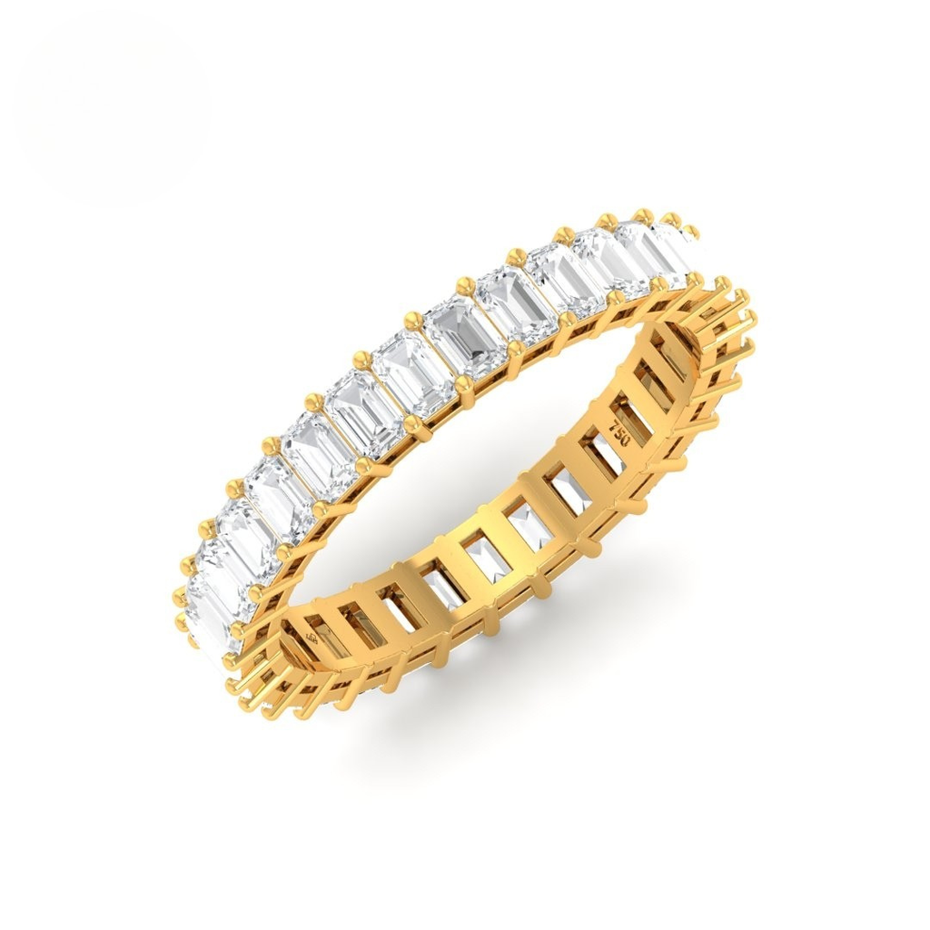   Emerald cut wedding band 3.00 Ct AAC00138