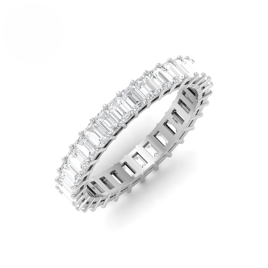   Emerald cut wedding band 3.00 Ct AAC00138