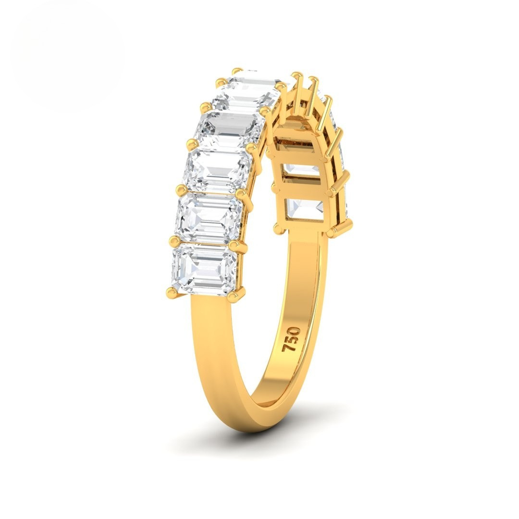 Emerald cut Diamond Wedding Band AAC00141