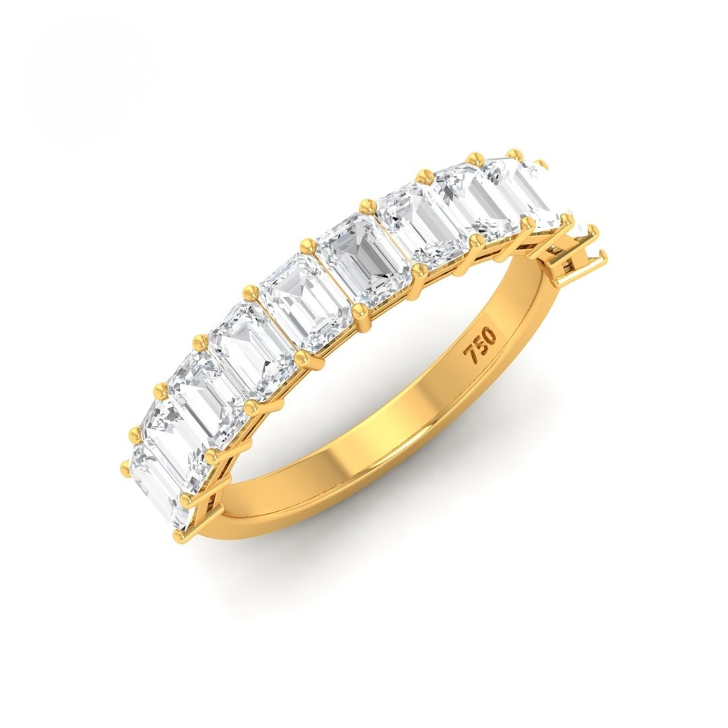 Emerald cut Diamond Wedding Band AAC00141