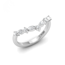 2 stone Cut Diamond Wedding Band AAC00144