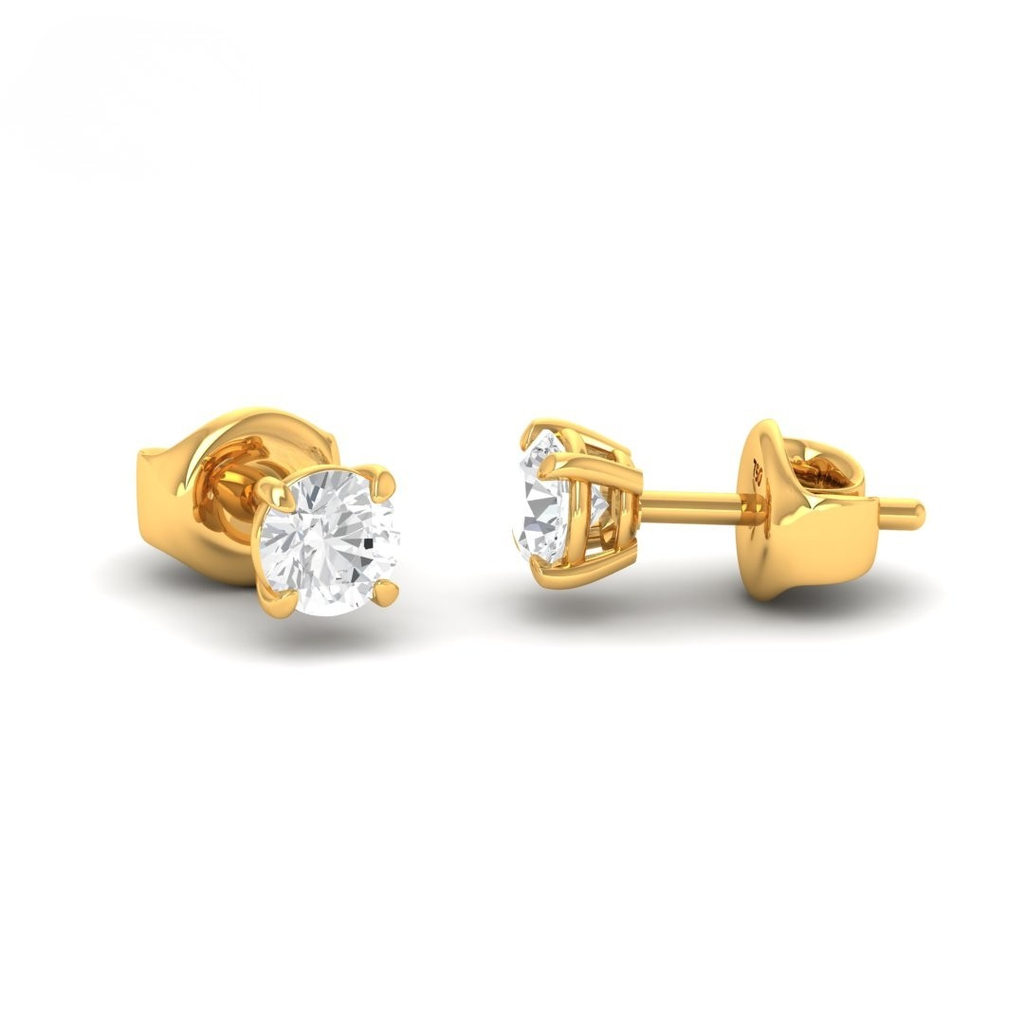  1.00ct ( 0.50ct each ear) total diamond weight stud mounts with push backs