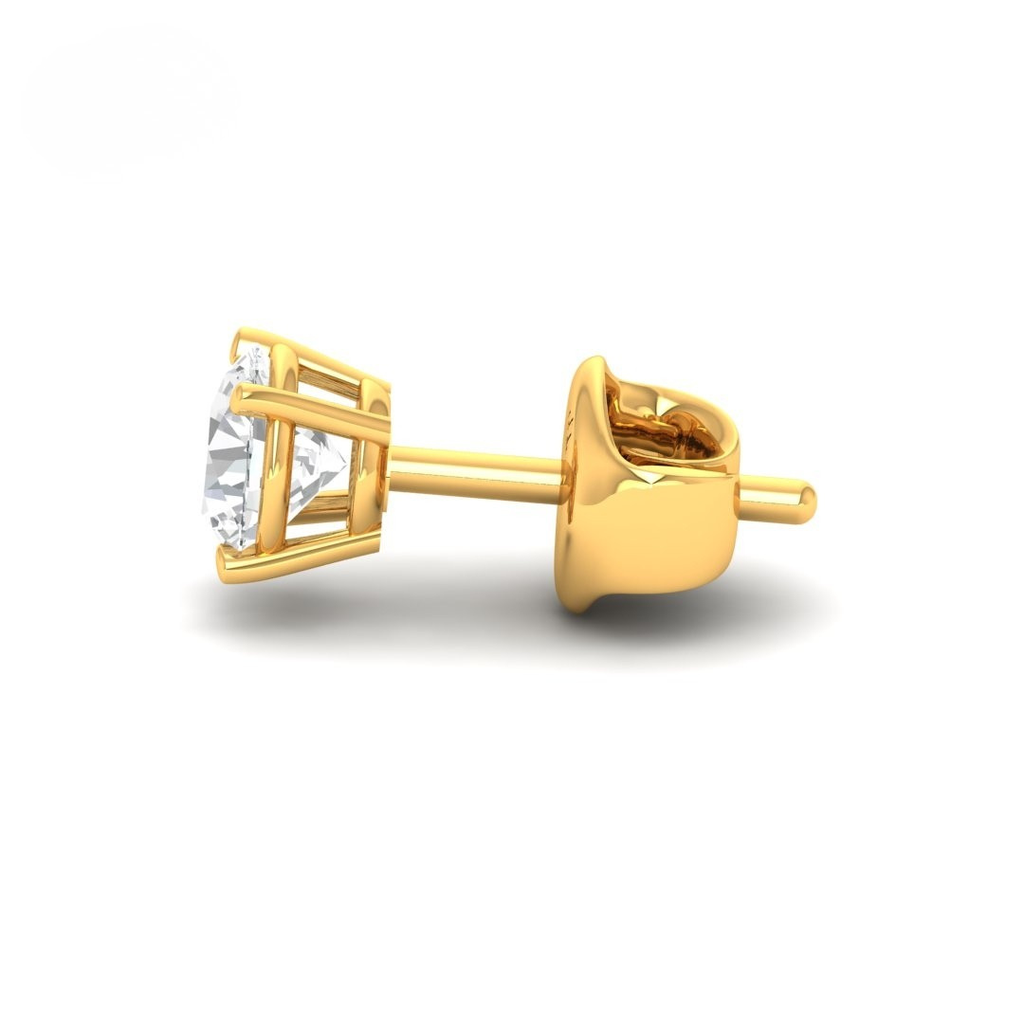 2.00ct ( 1.00ct each ear) total diamond weight stud mounts with push backs