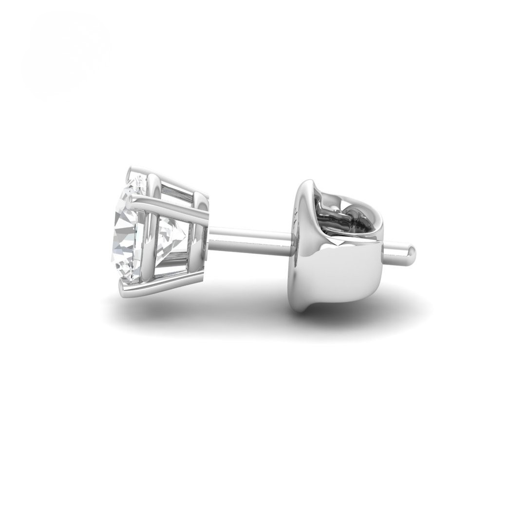 2.00ct ( 1.00ct each ear) total diamond weight stud mounts with push backs