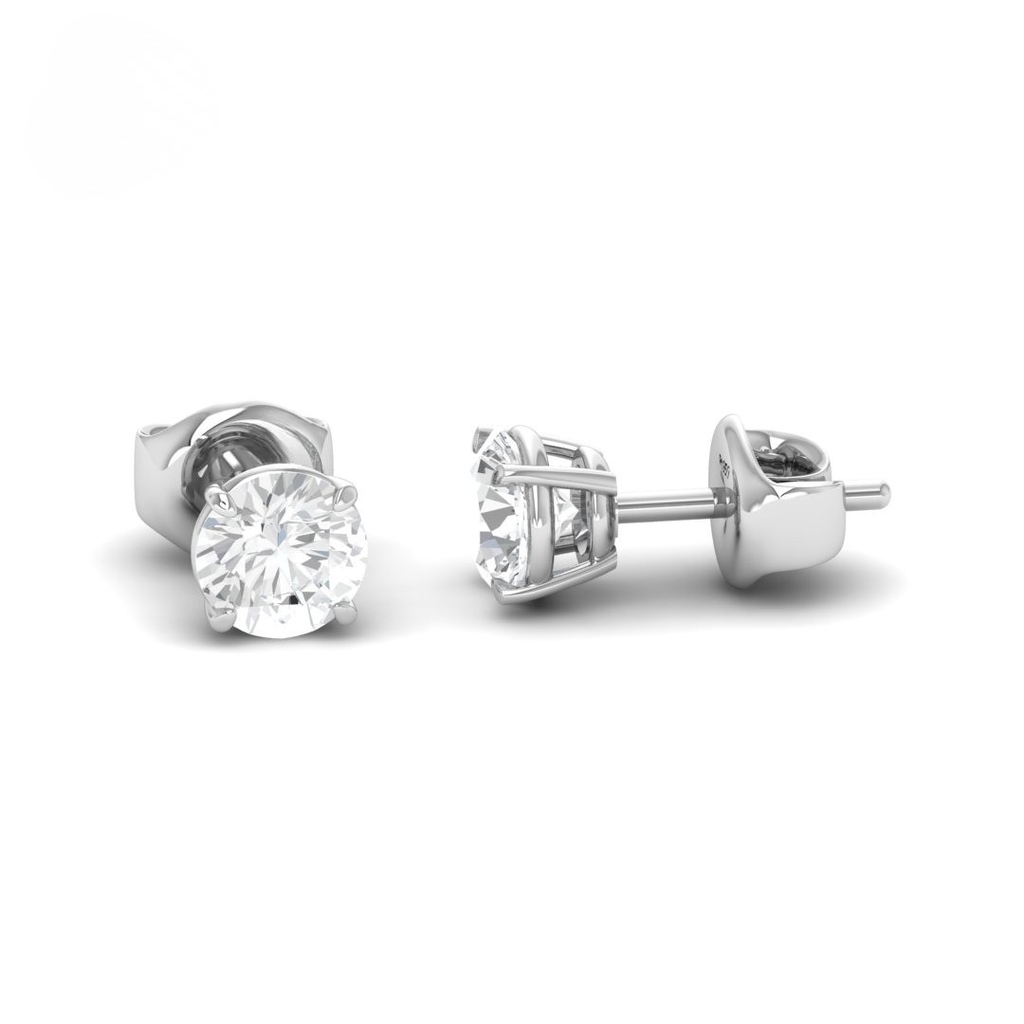 3.00ct ( 1.50ct each ear) total diamond weight stud mounts with push backs 
