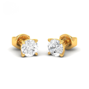 4.00ct ( 2.00ct each ear) total diamond weight stud mounts with push backs
