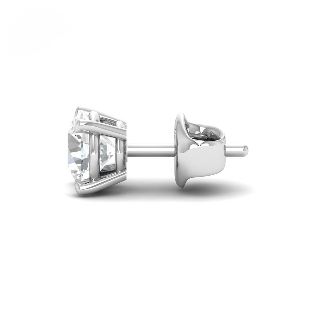 4.00ct ( 2.00ct each ear) total diamond weight stud mounts with push backs