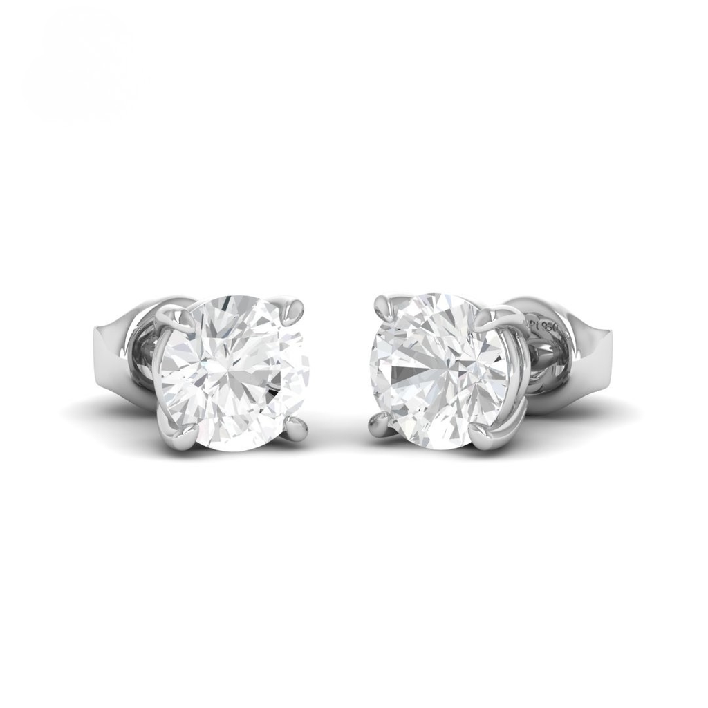 5.00ct ( 2.50ct each ear) total diamond weight stud mounts with push backs  AAC00168