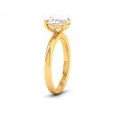 Oval Diamond Plain Band Engagement Ring ACC00011