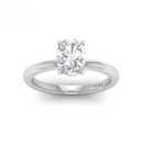 Oval Diamond Plain Band Engagement Ring ACC00011