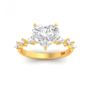 Heart Cut Diamond with a Marquise and Round Cut Diamond Band AAC00020 
