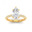 Marquise Cut Diamond with 3D Diamond Band and Diamond Hidden Halo AAC00103