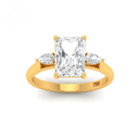 Radiant Cut Diamond with Pear Cut Side Diamonds  AAC00023