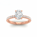 Oval Diamond Band Engagement Ring AAC00075