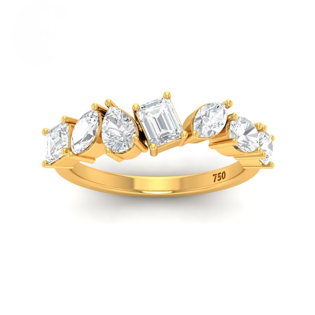 1.70ct 7 stone Chaos Diamond Wedding Band AAC00029 