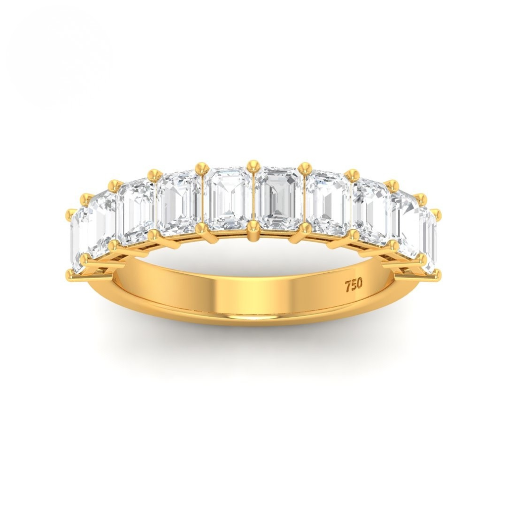 Emerald cut Diamond Wedding Band  AAC00016 