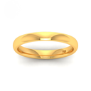 Women’s court-shaped 3mm wedding band. AAC00139 