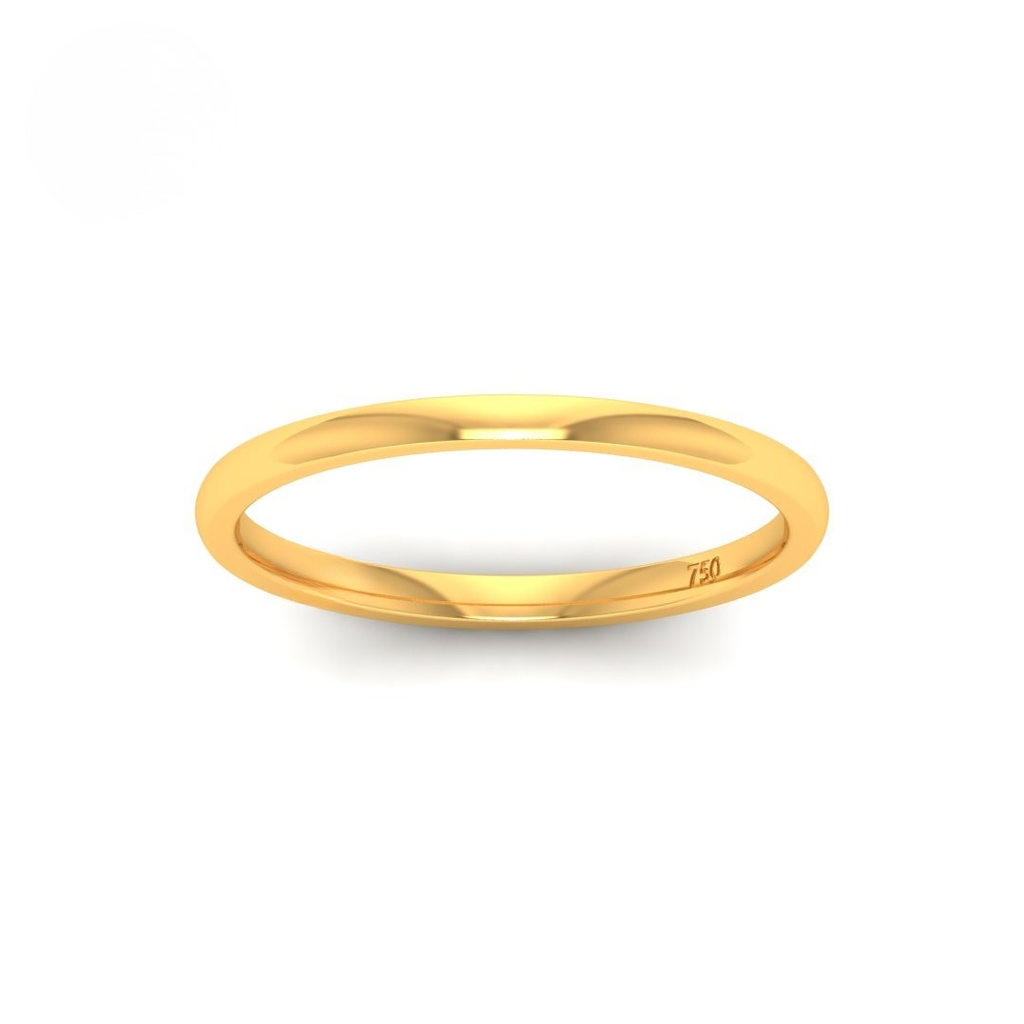 women’s court-shaped 1.5mm wedding band AAC00143