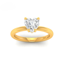 Heart Diamond Plain Band Engagement Ring  AAC00098
