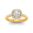 Cushion Diamond Halo Engagement Ring AAC00114