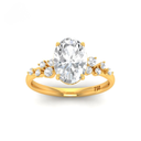 Oval Cut Diamond Engagement Ring With Diamond Accent Band AAC00032