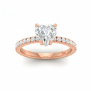  Heart Diamond Band Engagement Ring  AAC00081