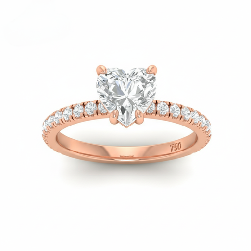  Heart Diamond Band Engagement Ring  AAC00081