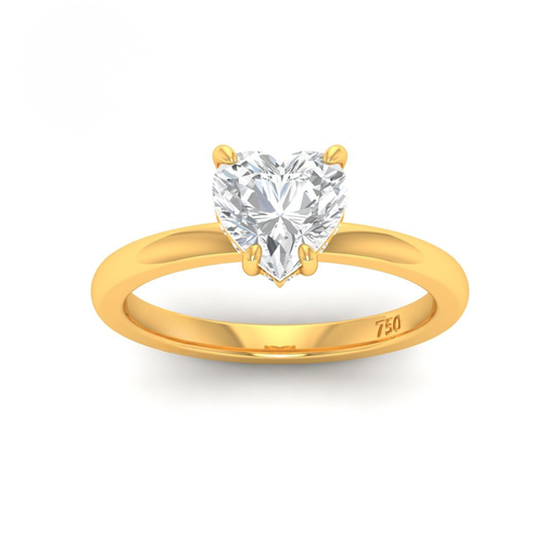 Heart Diamond Hidden Halo Engagement Ring AAC00058