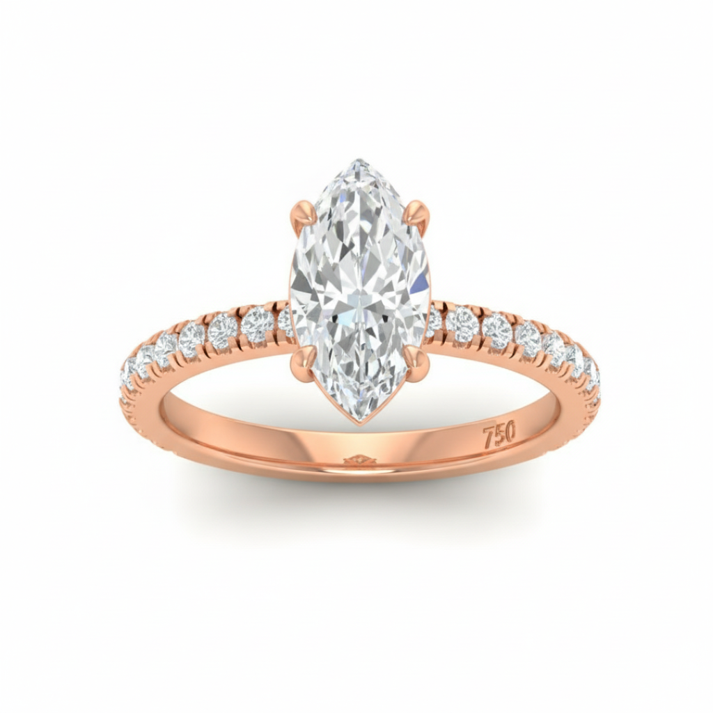 Marquise Diamond Band Engagement Ring  AAC00017