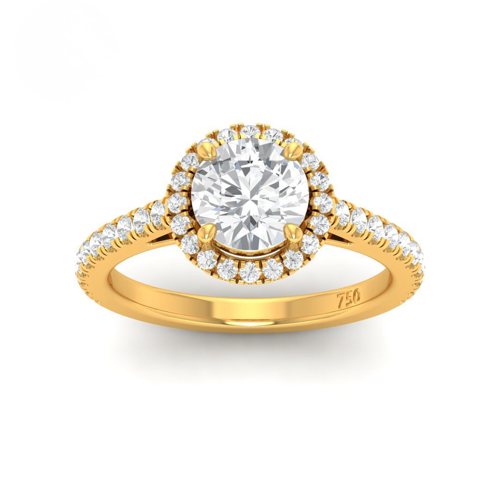 Round Diamond Halo Engagement Ring AAC00085
