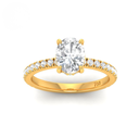 Oval Cut Diamond Engagement Ring with Diamond Hidden Halo and Diamond Band   AAC00003