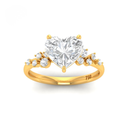 Heart Cut Diamond with Diamond Accent Band AAC00068 