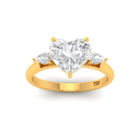 Heart Cut Diamond with Pear Cut Side Diamonds. AAC00080