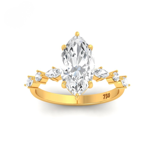Marquise Cut Diamond with a Marquise and Round Cut Diamond Band AAC00007