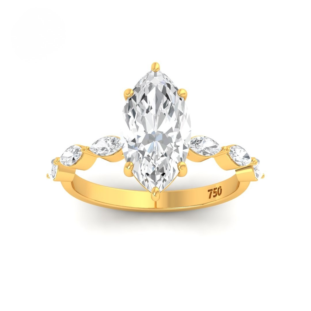 Marquise Cut Diamond with a Marquise Cut Diamond Band  AAC00087 