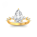 Pear Cut Diamond with a Marquise and Round Cut Diamond Band AAC00109 
