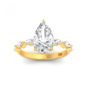 Pear Cut Diamond with a Marquise Cut Diamond Band AAC00111 