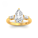 Pear Cut Diamond with Tapering Baguette Side Diamonds AAC00113 