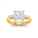 Princess Cut Diamond with Tapering Baguette Side Diamonds  AAC00130 