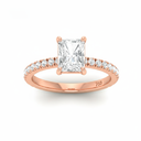 Radiant Diamond Band Engagement Ring AAC00136 