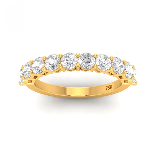 1.50Ct Round cut wedding band  AAC00153